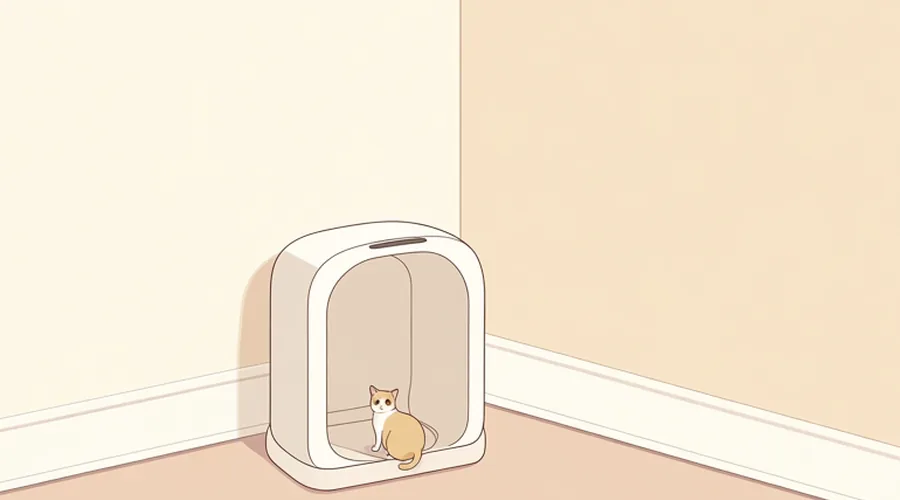 猫の自動トイレの選び方|方式の違い・安全性・後悔しない注意点のイメージイラスト