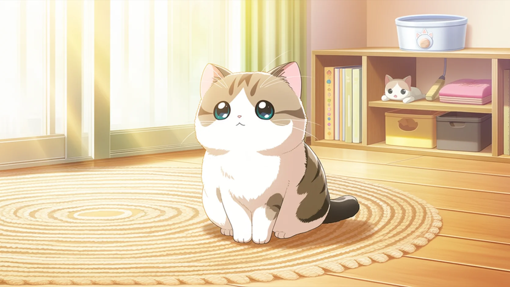 日だまりでくつろぐ子猫